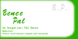bence pal business card